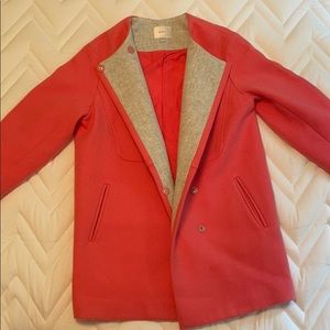 goelia pink mid length wool coat